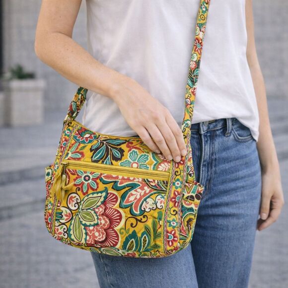 Vera Bradley Handbags - Vera Bradley Purse Retired Provençal Pattern Medium Shoulder Bag
